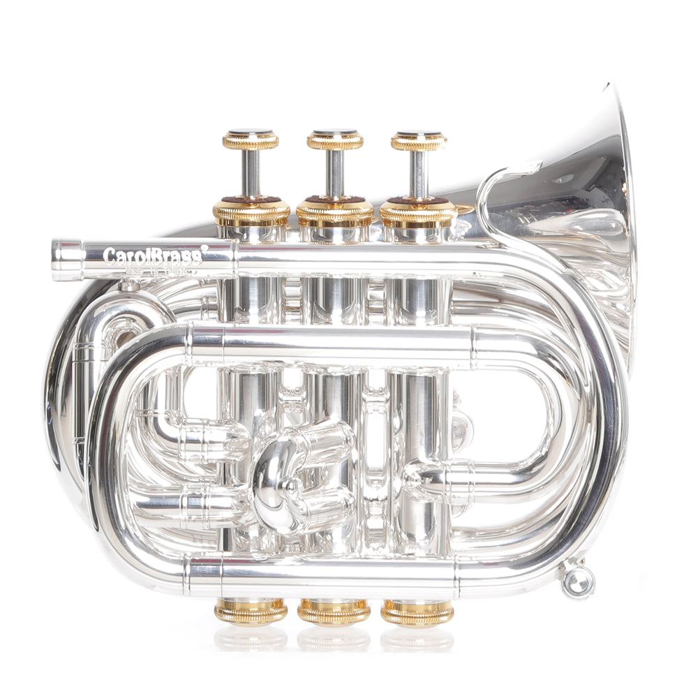 Carol Brass Bb mini Trumpet - Silver gold trim [CPT‐1000‐YSS‐Bb‐SG] –  ACCMUSIC STORE