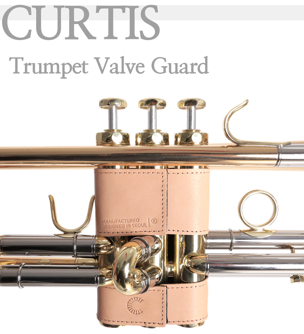 Curtis Trumpet Valve Guard HGT5 - Vachetta Leather, Standard design