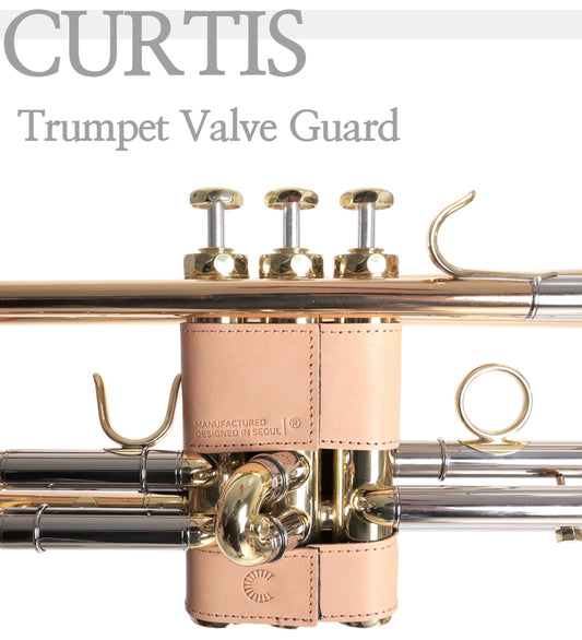Curtis Trumpet Valve Guard HGT5 - Vachetta Leather, Standard design