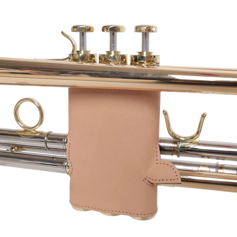 Curtis Trumpet Valve Guard HGT5 - Vachetta Leather, Standard design