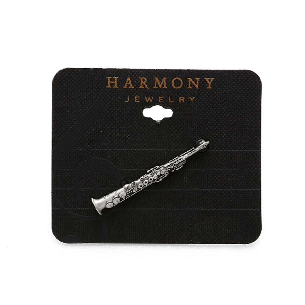Harmony Soprano Saxophone Pewter Pin FPP576PW