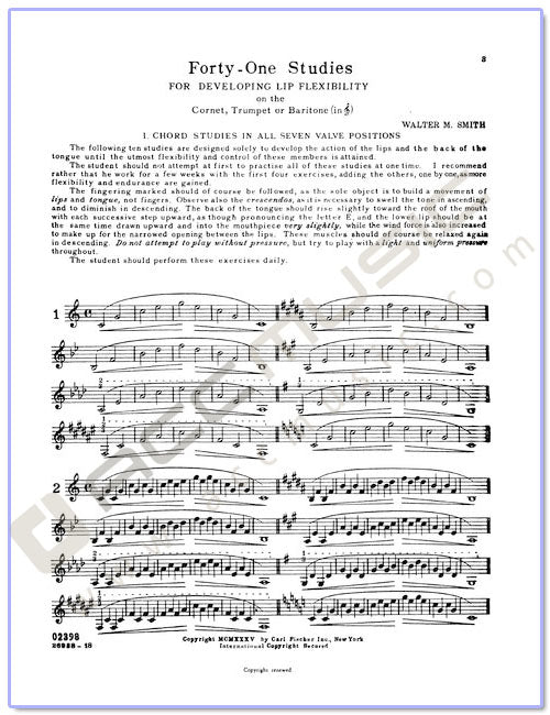 Lip Flexibility on the Trumpet- 40 Studies for Embouchure Development