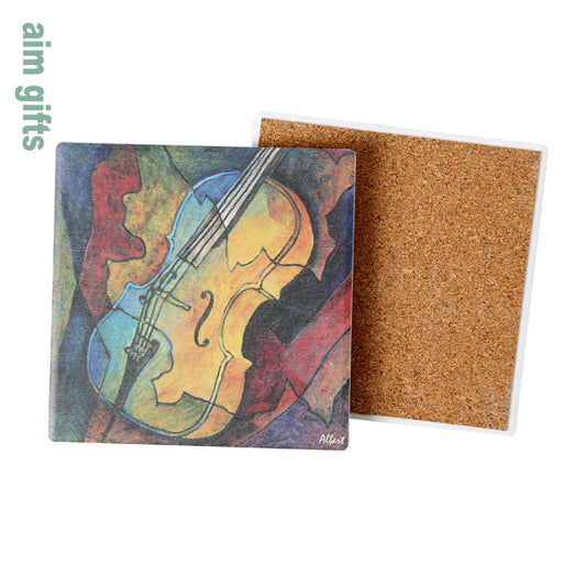 AIM Abstract Cello Stone Coaster MUCO23