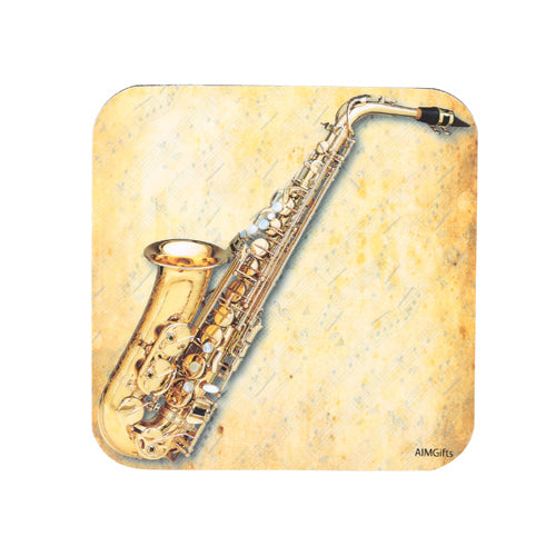 AIM Sax Sheet Music Vinyl Coaster 29889