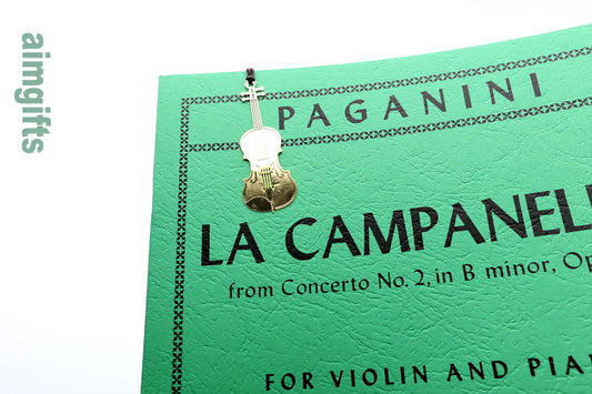 Aimgifts Instrument Style Gold plated Bookmark - Trumpet/Saxophone/Violin/Piano/Ukulele