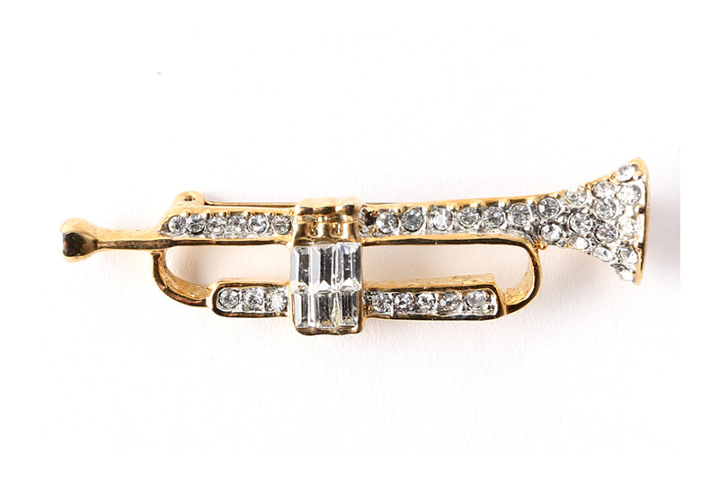 Aimgifts RB15T Rhinestone Brooch Large Trumpet RB15T (RB53)