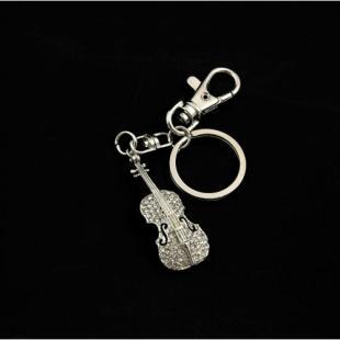 Aimgifts RKC200 Violin Rhinestone Keychain RKC200
