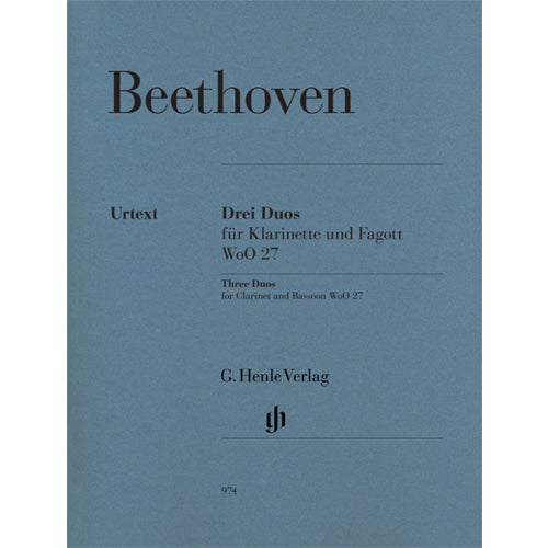 Beethoven Three Duos for Clarinet and Bassoon WoO 27 [HN974