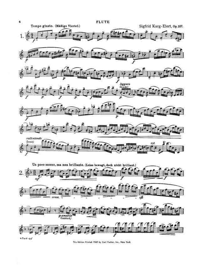 Karg-Elert - 30 Caprices for Flute, Op. 107 CU176