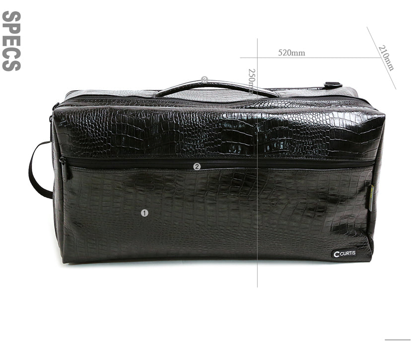 Curtis Hybrid Insulation Trumpet Double Leather Case T1D - Crocodile pattern leather