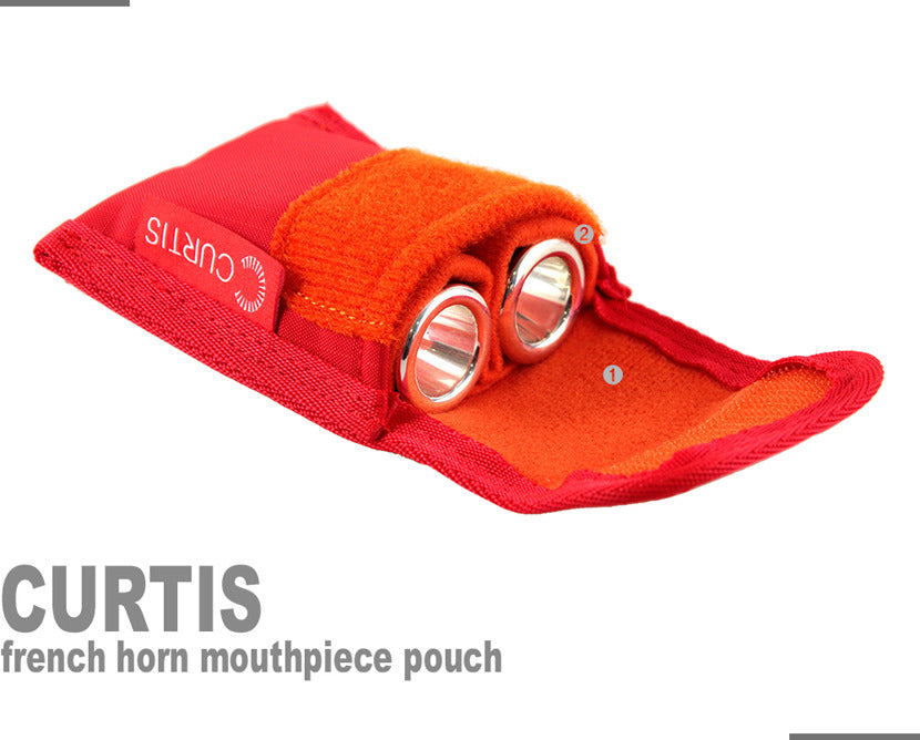 Curtis Ripstop French Horn Mouthpiece Double Pouch HMP1D - Black, Red