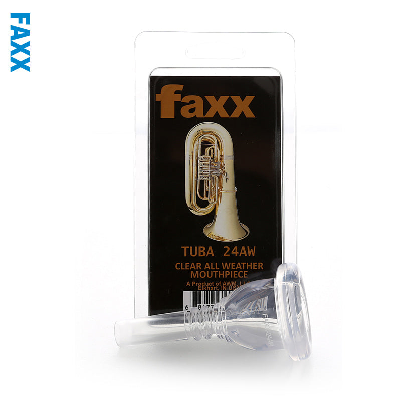 Faxx Tuba Clear Plastic Mouthpiece FPTUBA-24AW