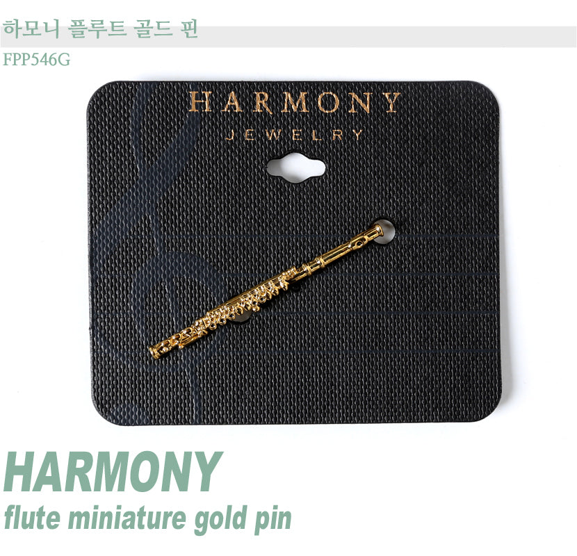 Harmony Flute Gold Pin FPP546G