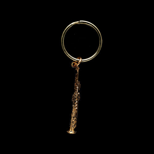 Harmony Soprano Saxophone Gold Keychain FPK576G