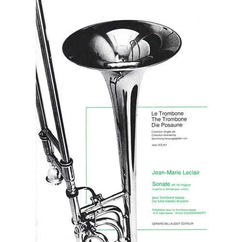Marie Leclair Sonata En Re Majeur for Trombone and PIano 534-01862