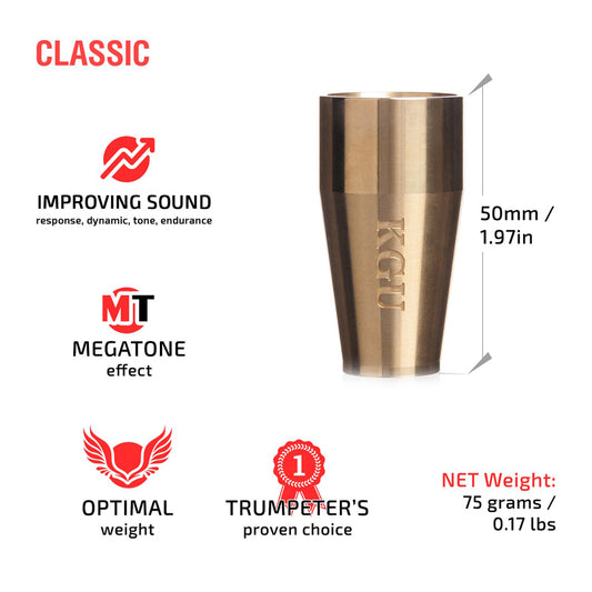 KGU Brass Classic Trumpet Mouthpiece Booster