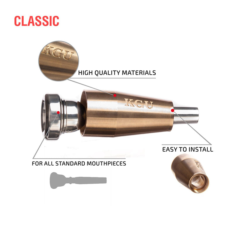 KGU Brass Classic Trumpet Mouthpiece Booster