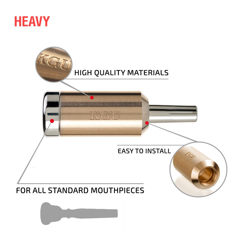 KGU Brass Heavy Trumpet Mouthpiece Booster