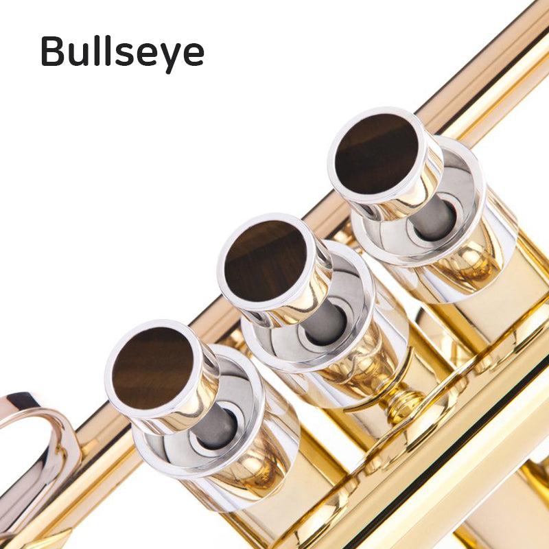 KGU Brass Trumpet Curtom Finger Burtton with Stone Inlays