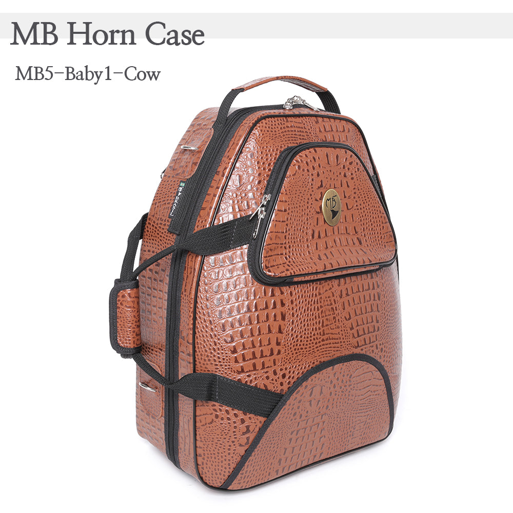 Marcus Bonna French Horn Case Model MB-5 Baby 1 / Crocodile style leather