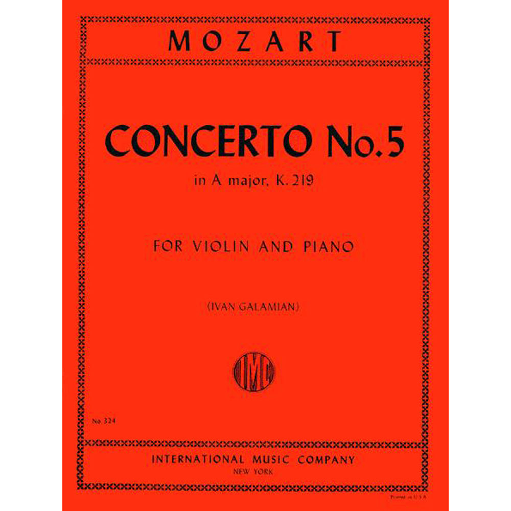 Violin Concerto No. 5 in major, 219 (Galamian) [IMC324] – ACCMUSIC STORE