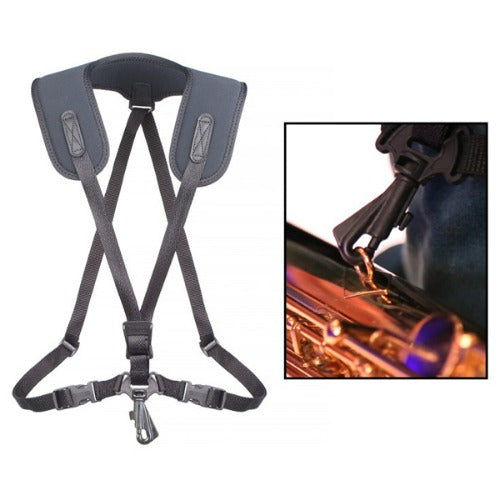 Sangle Méga Strap Neotech Pour Basse - Court, Réglable - Néoprène Et Mousse Mémoire - Allège L'instrument