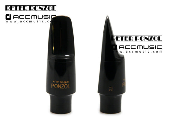 Peter Ponzol Vintage Hard Rubber Soprano Saxophone Mouthpiece