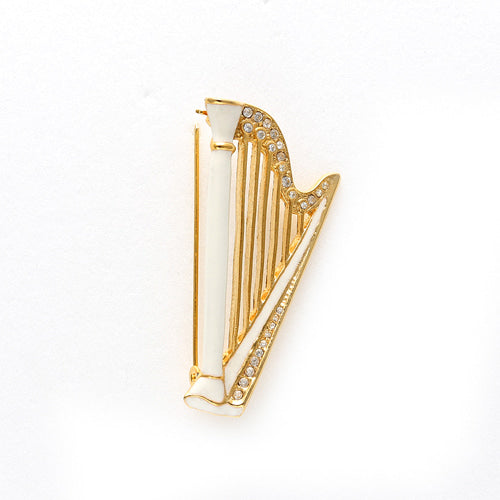 Pickboy Enamel Harp Brooch JE38W
