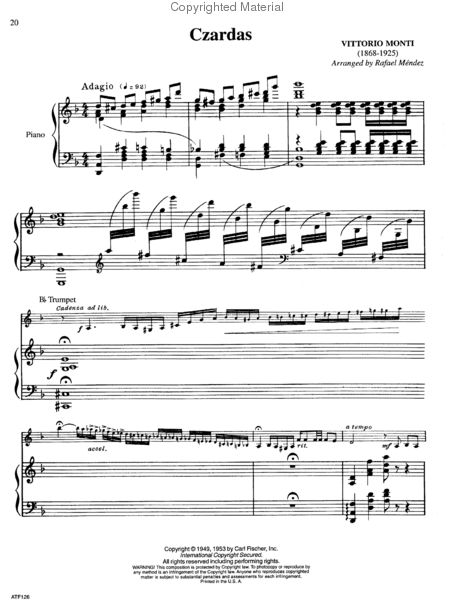 The Rafael Mendez Collection for B-Flat Trumpet and Piano