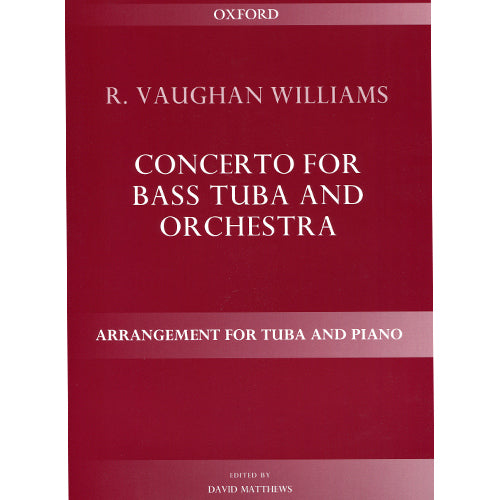 Vaughan Williams Concerto for Bass Tuba and Orchestra (Tuba and Piano)