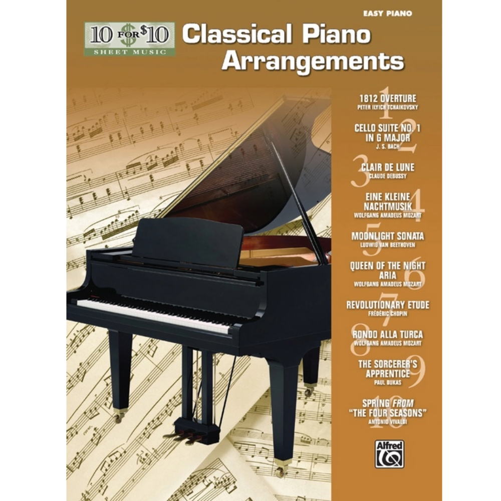 10 for 10 Sheet Music Classical Piano Arrangements - Easy Piano [36317]