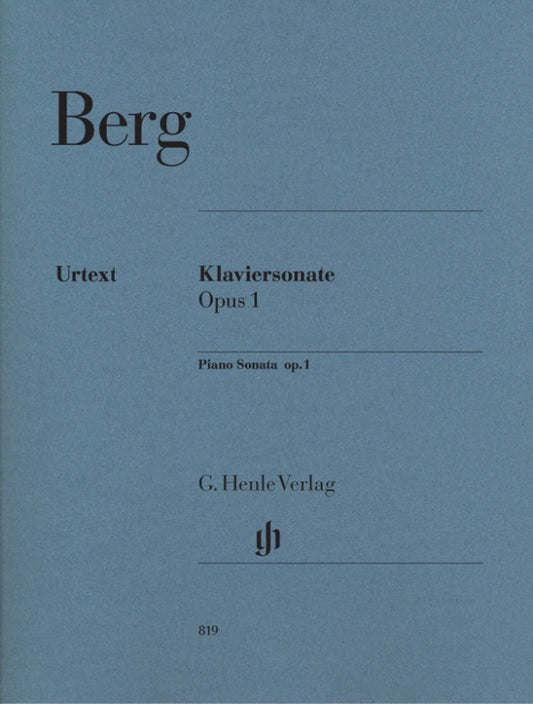 ALBAN BERG Piano Sonata op. 1 [HN819]