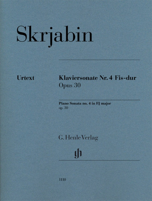 ALEXANDER SCRIABIN Piano Sonata no. 4 F sharp major op. 30 [HN1110]