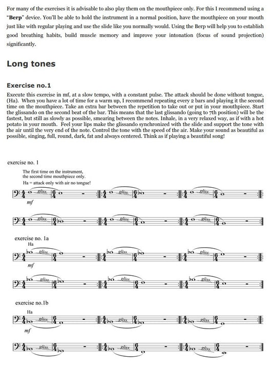 Ben van Dijk Ben's Basics for bass/tenor trombone + F attachment [CC3644]