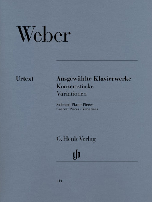 CARL MARIA VON WEBER Selected Piano Pieces (Concert Pieces, Variations) [HN414]
