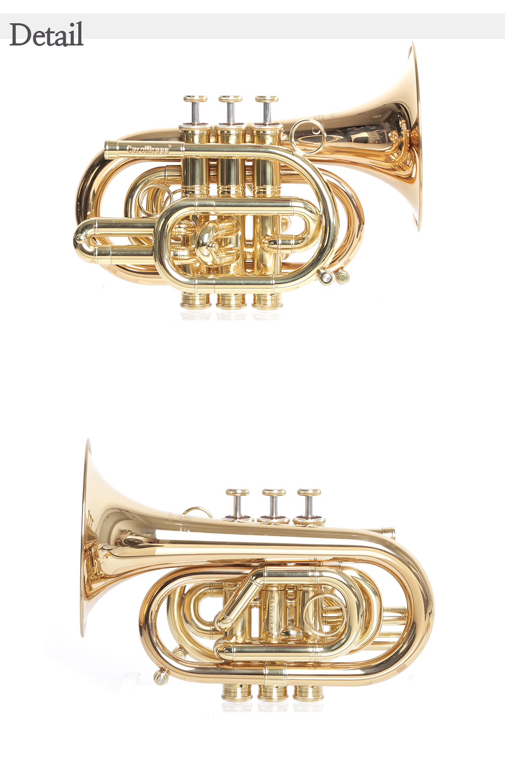 Carol Brass Bb Pocket Trumpet - Style Offered [CPT‐3000‐GLS(D)‐Bb‐L]