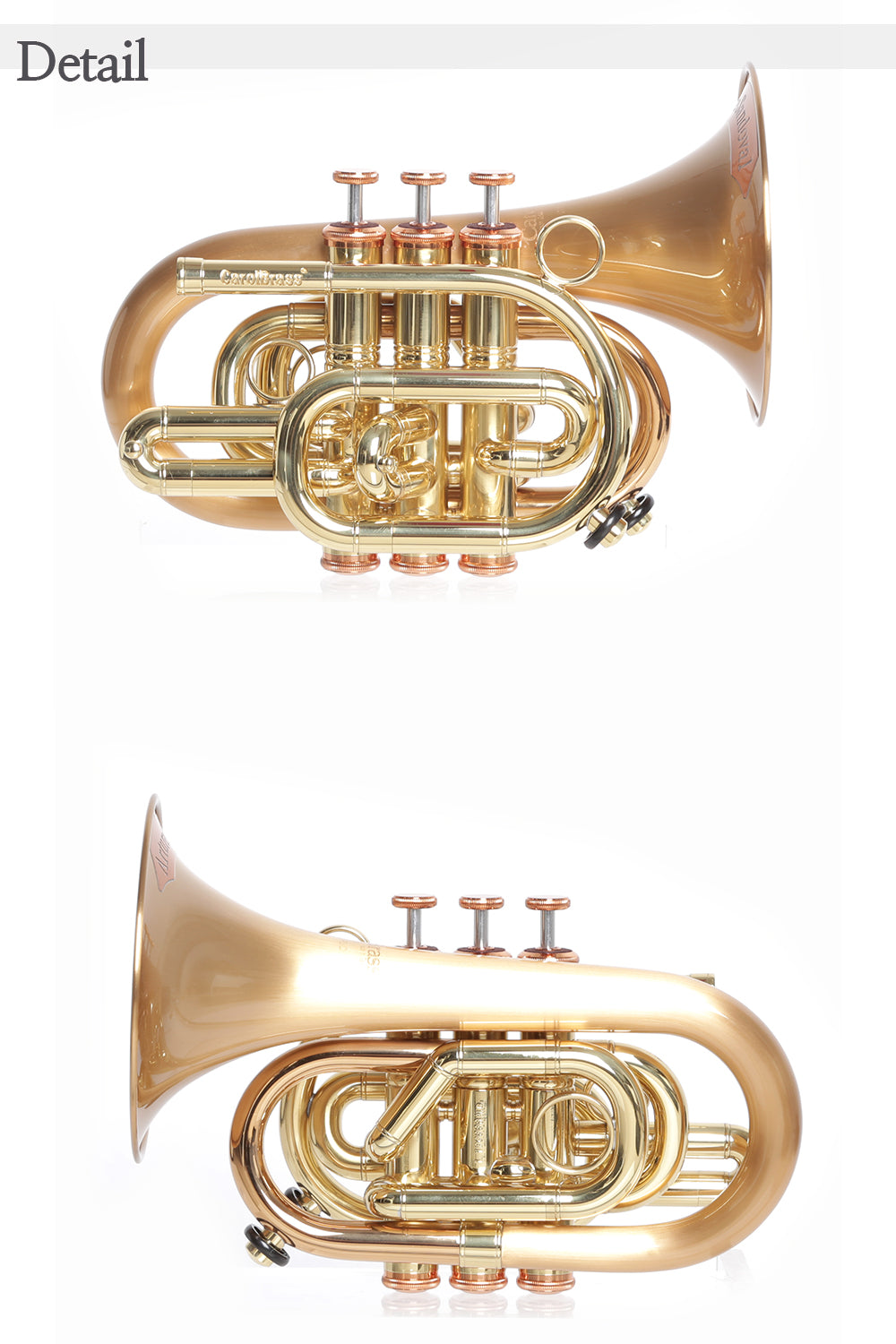 Professional Mini Bb Pocket Trumpet With Brass Material