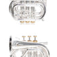 Carol Brass Bb mini Trumpet -  Silver gold trim [CPT‐1000‐YSS‐Bb‐SG]