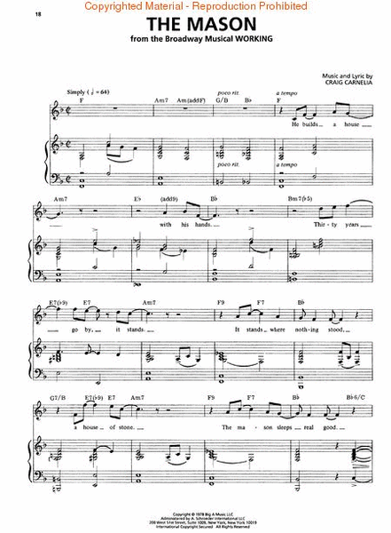 Craig Carnelia Songbook -Piano, Vocal, Guitar [312487]