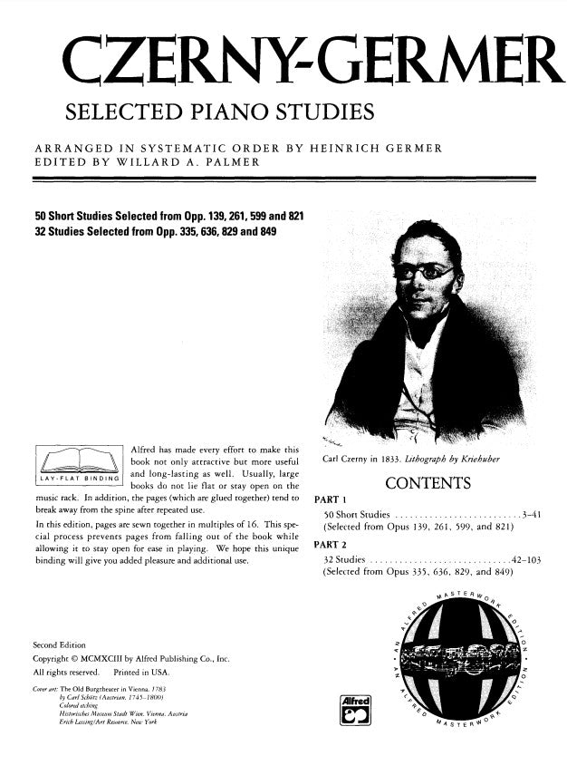 Czerny: Selected Piano Studies, Volume 1 [00-597]