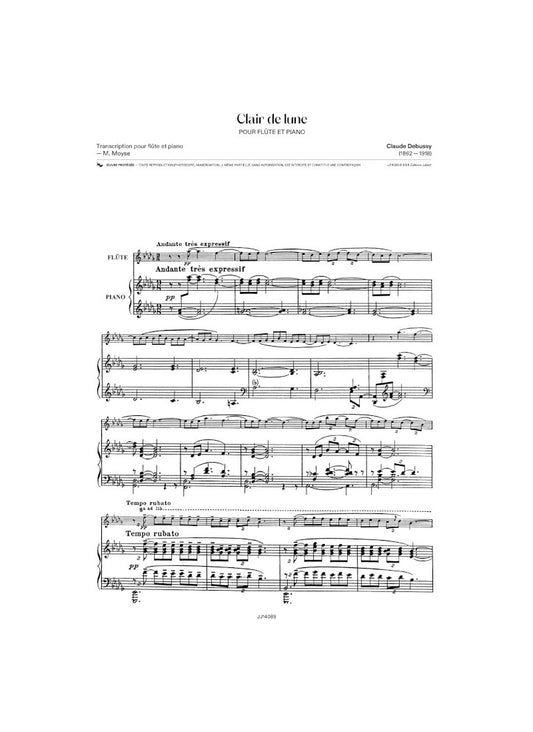 Debussy Clair de lune for Flute and piano [JJ14089]
