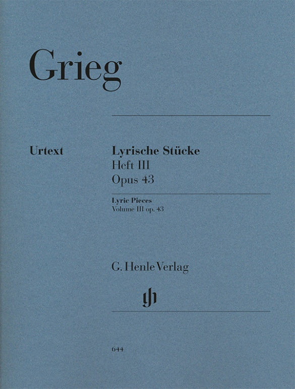 EDVARD GRIEG Lyric Pieces Volume III, op. 43 [HN644]