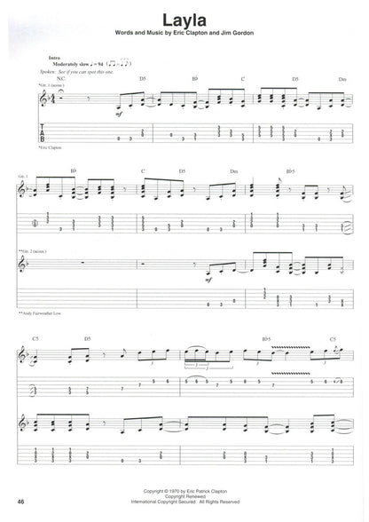 Eric Clapton – Unplugged – Deluxe Edition Guitar Recorded Version -TAB [124873]