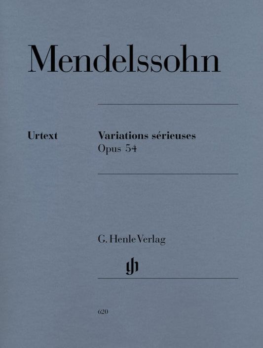 FELIX MENDELSSOHN BARTHOLDY Variations sérieuses op. 54 [HN620]