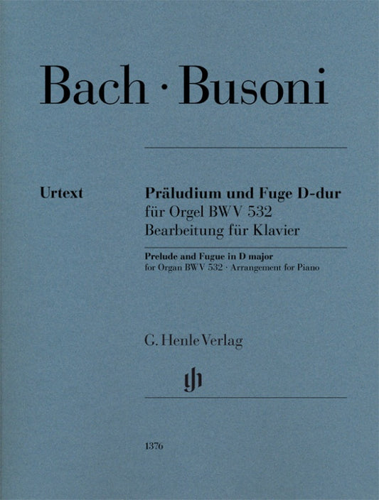 FERRUCCIO BUSONI Prelude and Fugue in D major for Organ BWV 532 (Johann Sebastian Bach) [HN1376]