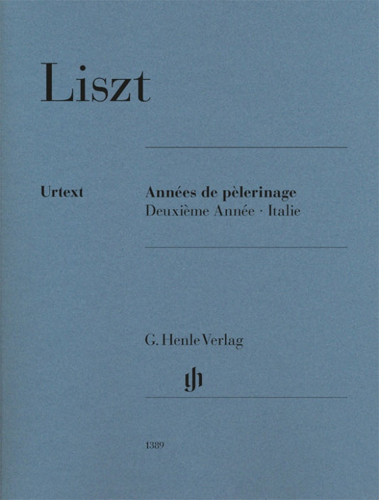 FRANZ LISZT Années de pèlerinage, Deuxième Année – Italie [HN1389]