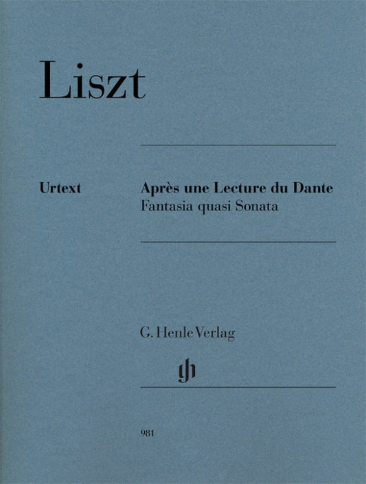 FRANZ LISZT Après une Lecture du Dante - Fantasia quasi Sonata [HN981]