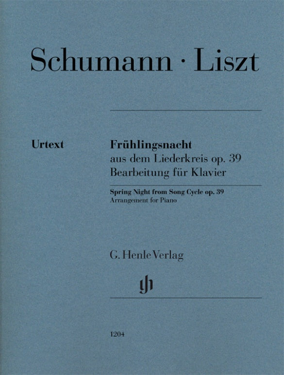 FRANZ LISZT Spring night from Song Cycle op. 39 (Robert Schumann) [HN1204]