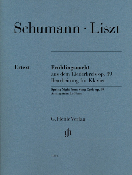 FRANZ LISZT Spring night from Song Cycle op. 39 (Robert Schumann) [HN1204]