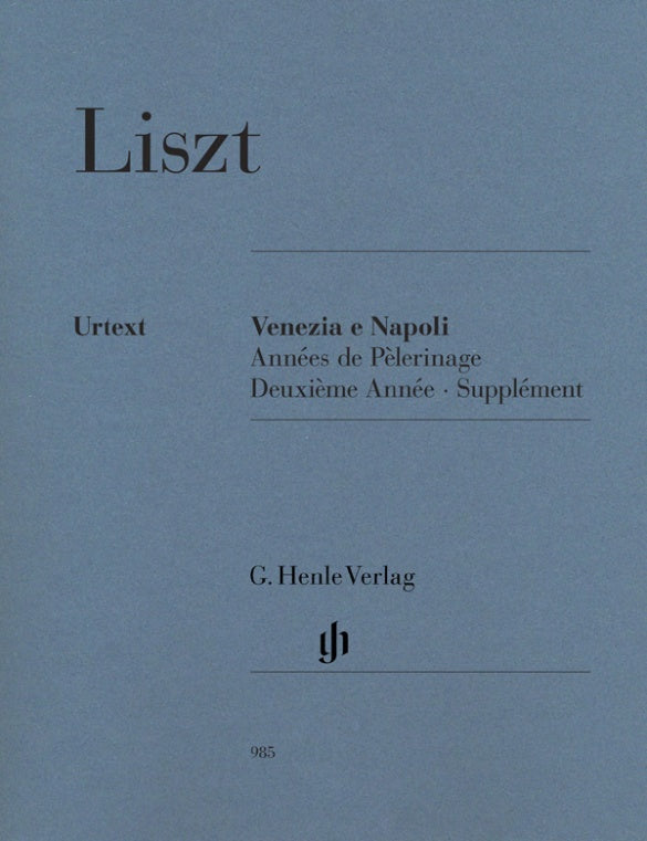 FRANZ LISZT Venezia e Napoli [HN985]